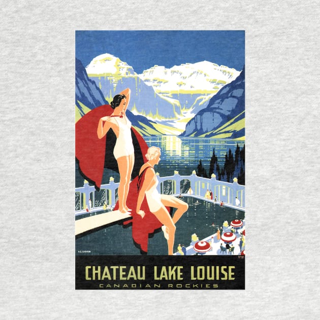 Chateau LAKE LOUISE Hotel Canadian Rockies Vintage Travel by vintageposters
